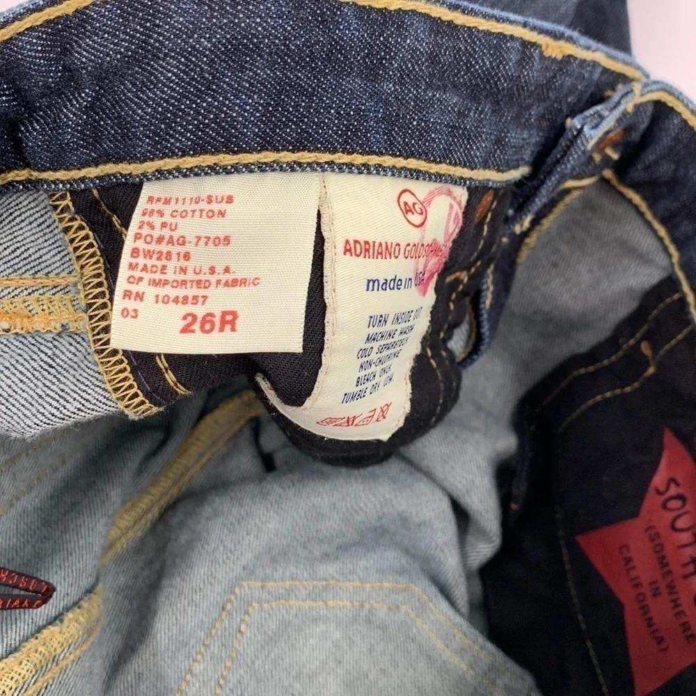AG Adriano Goldschmeid Stilt skinny dark wash jeans denim blue ankle low rise 26